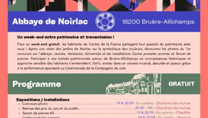Journée Européenne du Patrimoine 2026 : Une ballade patrimoniale va être organisée le samedi 19 septembre entre La Celle, Bruère et l&rsquo;Abbaye de Noirlac